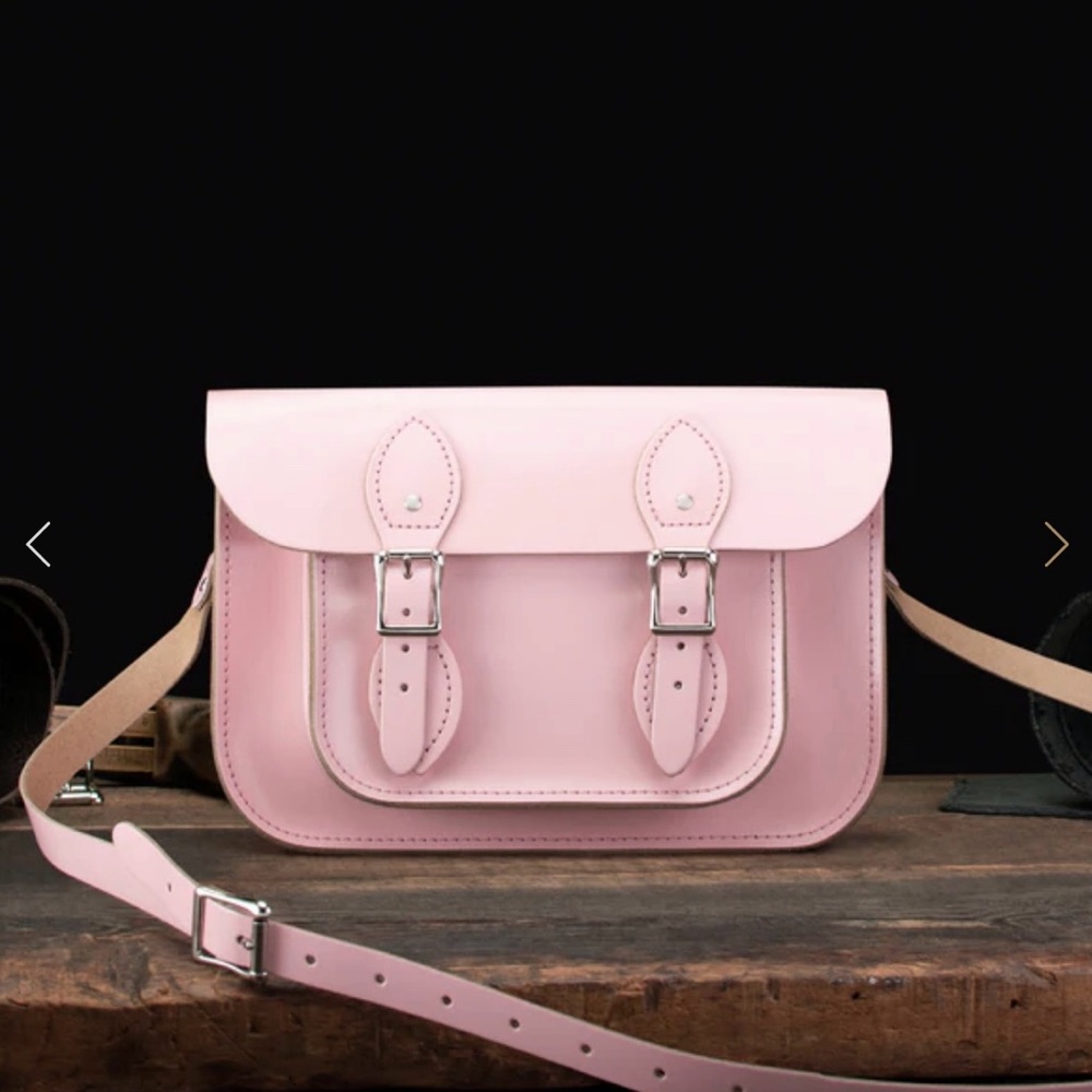 Elegant Pink Leather Satchel